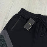 Fendi Men’s Black FF Cotton Diagonal Monogram Shorts - L/XL