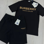 Burberry Men’s Black T-shirt & Shorts Set - Morely TrendsBurberry Type here:)