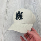 Amiri Men’s Beige MA Logo Full Canvas Cap