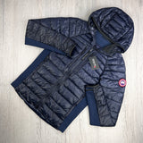 Canada Goose Men’s Navy Zip-up Hybridge Down Jacket