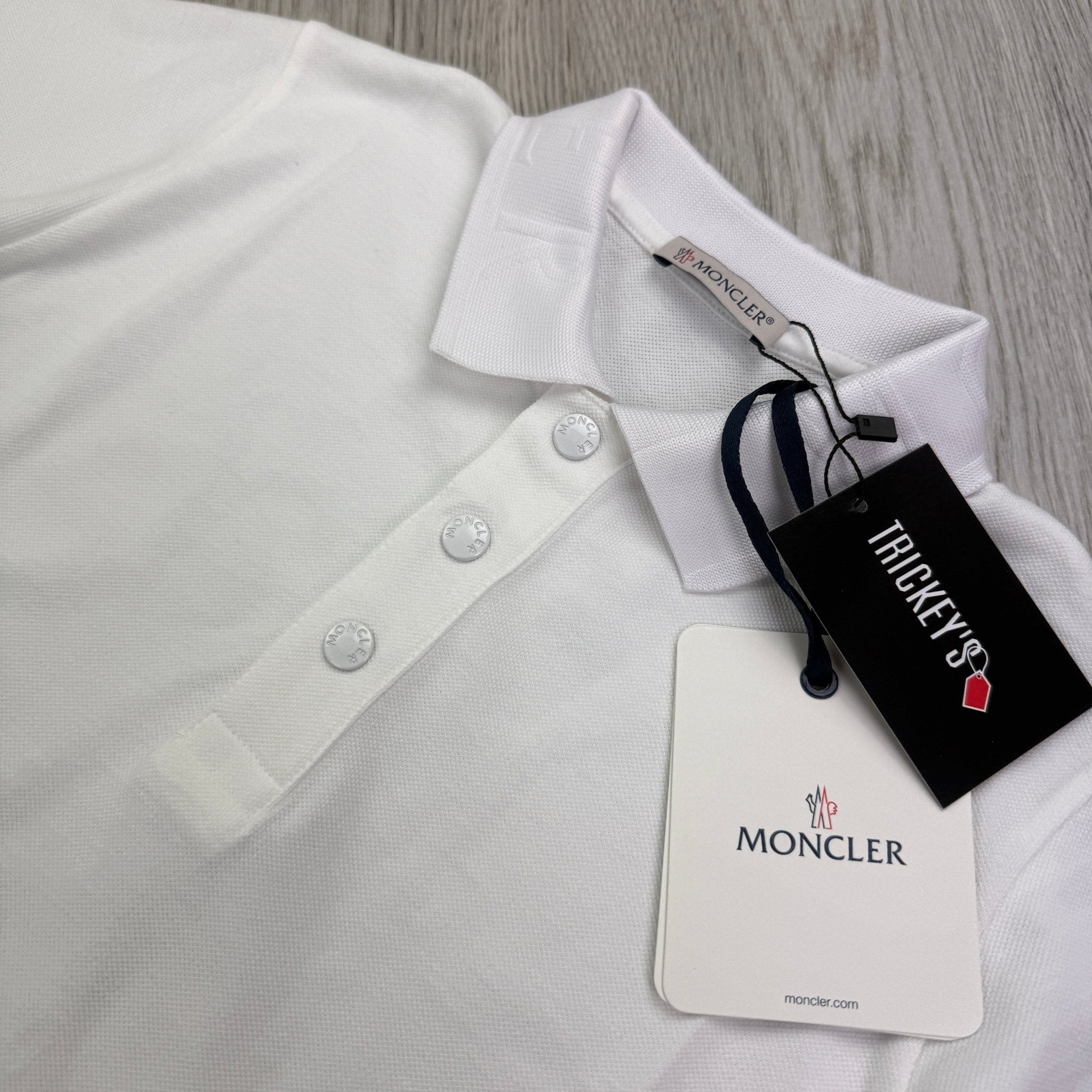 Moncler Boys White Polo Shirt - Morely TrendsMoncler Type here:)