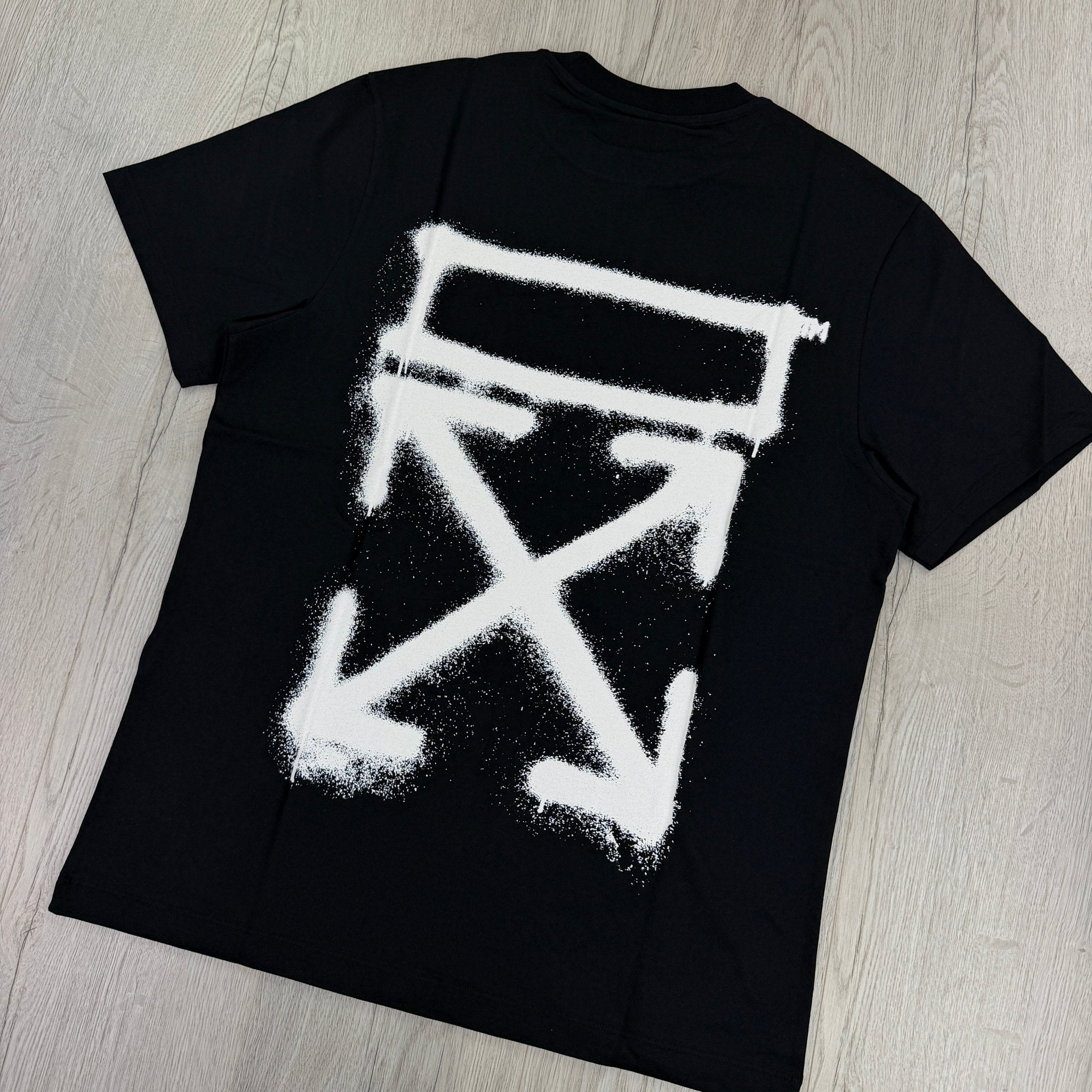 Off White Men’s Black T-shirt White Spray - Morely TrendsOff white Type here:)
