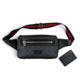 Gucci Men’s GG Black Belt Bag & Card Holder Set