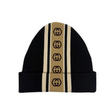 Gucci Men’s Black Wool GG Beanie