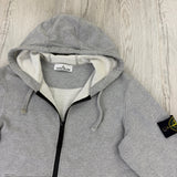 Stone Island Men’s Grey Zip-up Hoodie - Small