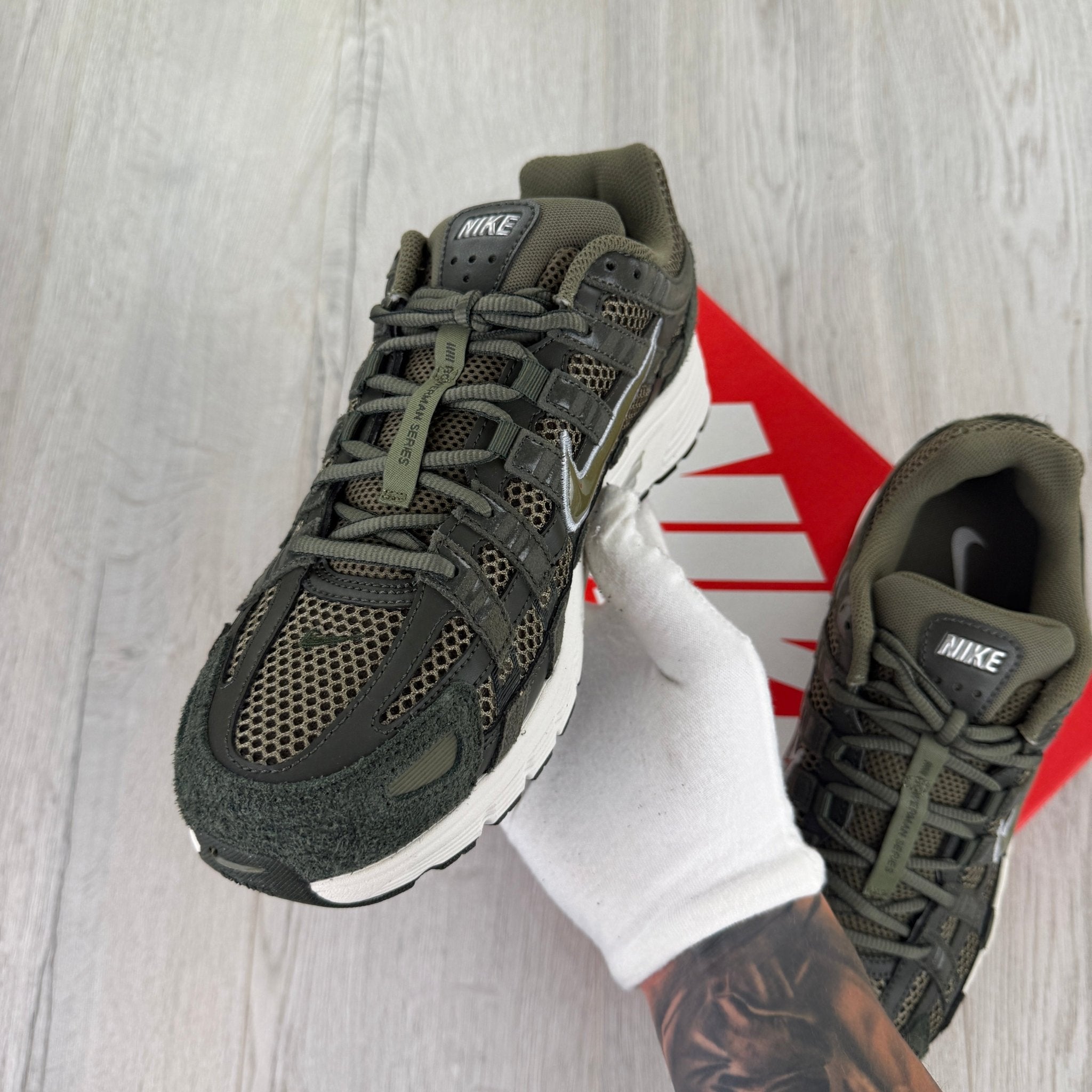 Nike P-6000 Men’s Khaki Green Trainers - Morely TrendsNike Type here:)