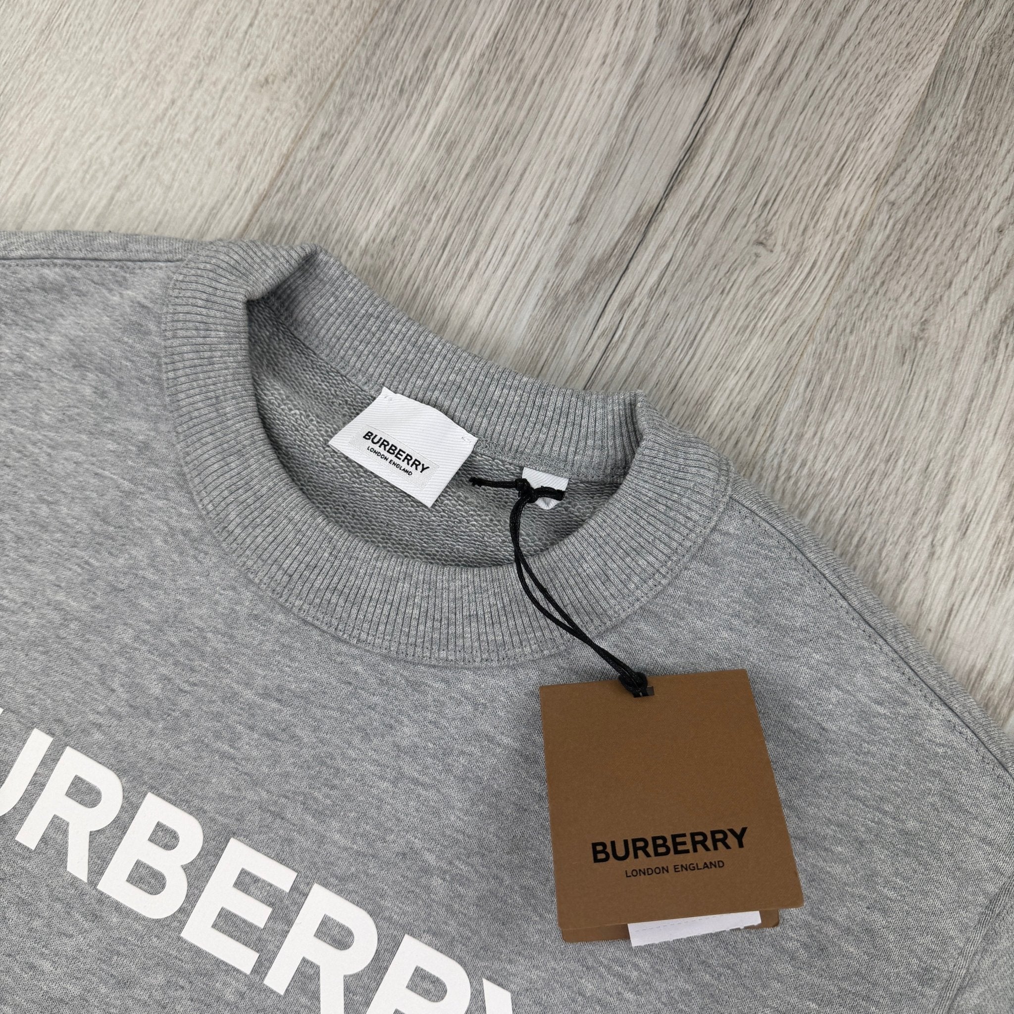 Burberry Men’s Grey Crewneck Jumper - Morely TrendsBurberry Type here:)