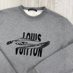 Louis Vuitton Men’s Grey Crewneck Embroidered Jumper - Medium - Morely TrendsLouis Vuitton Type here:)