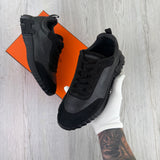 Hermes Men’s All Black Suede Bouncing Sneakers - 42.5 Fit Uk 8.5)