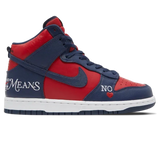 Supreme x Nike Dunk High SB 'By Any Means - Red Navy'