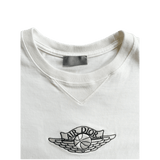 Dior Air Jordan White Embroidered Logo T-Shirt - Morely TrendsDior Type here:)