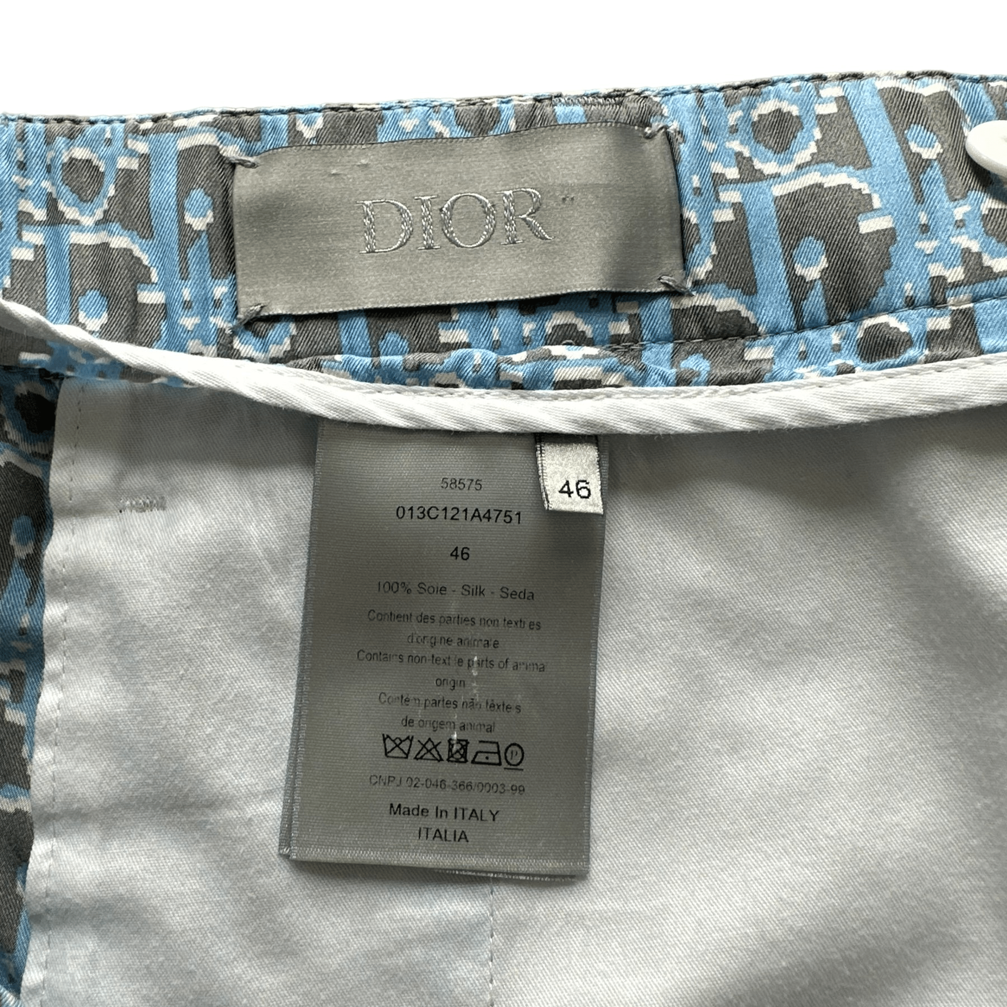 Dior Black & Blue Oblique Bermuda Shorts - Morely TrendsDior Type here:)