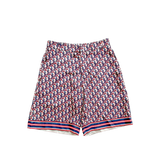 Dior Blue & Red Pixel Oblique Bermuda Silk Shorts - Morely TrendsDior Type here:)