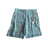 Dior Blue & White Oblique Bermuda Silk Shorts - Morely TrendsDior Type here:)