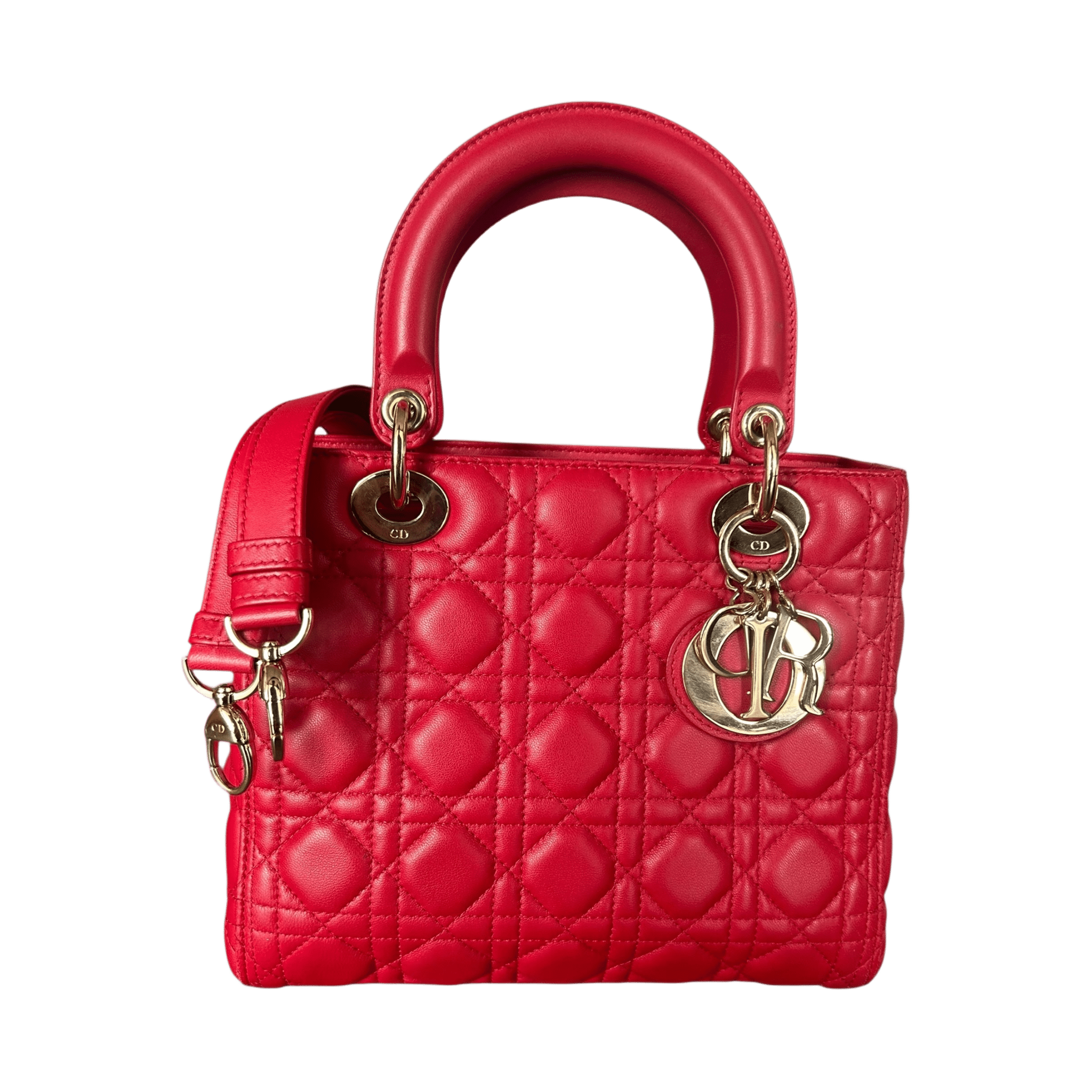 Dior Cherry Red Medium Lady Dior Bag - Morely TrendsDior Type here:)