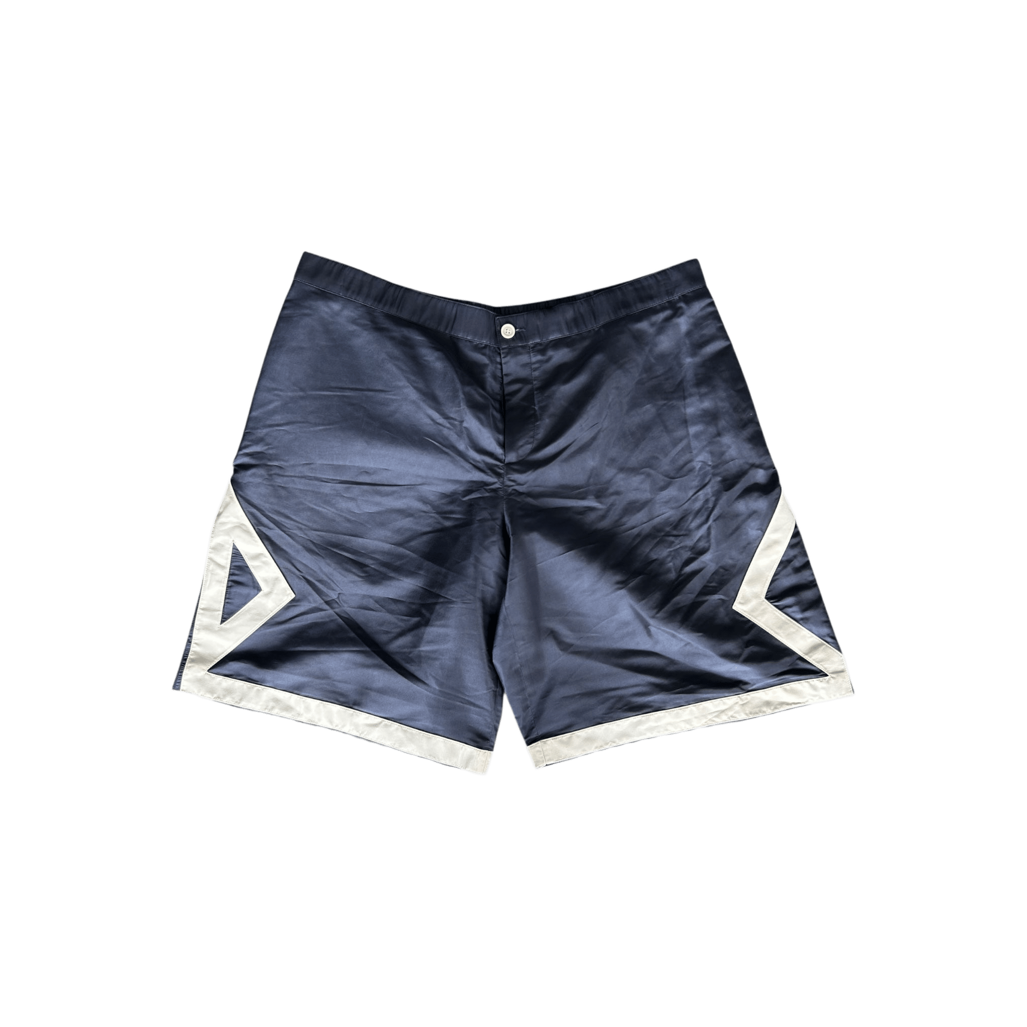 Dior Jordan Navy & White CD Logo Silk Basketball Shorts - Morely TrendsDior Type here:)
