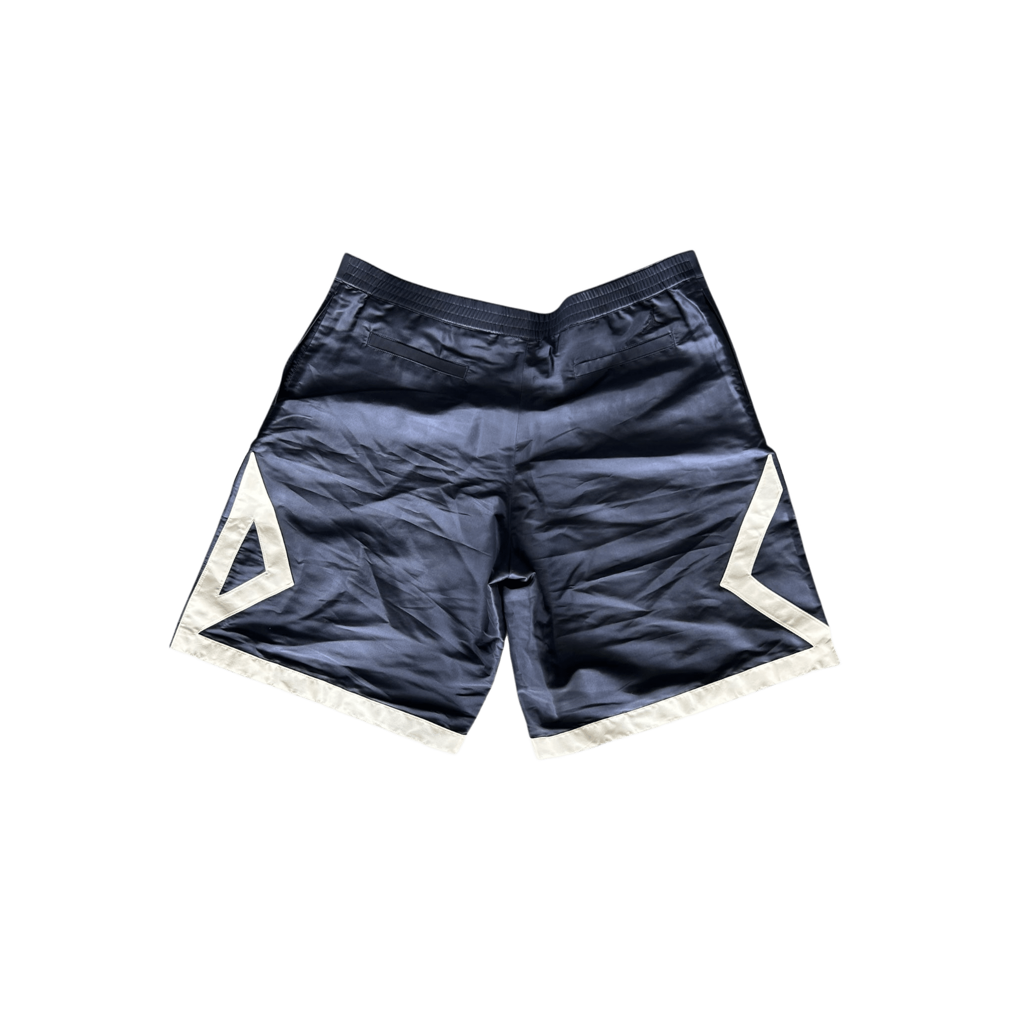 Dior Jordan Navy & White CD Logo Silk Basketball Shorts - Morely TrendsDior Type here:)