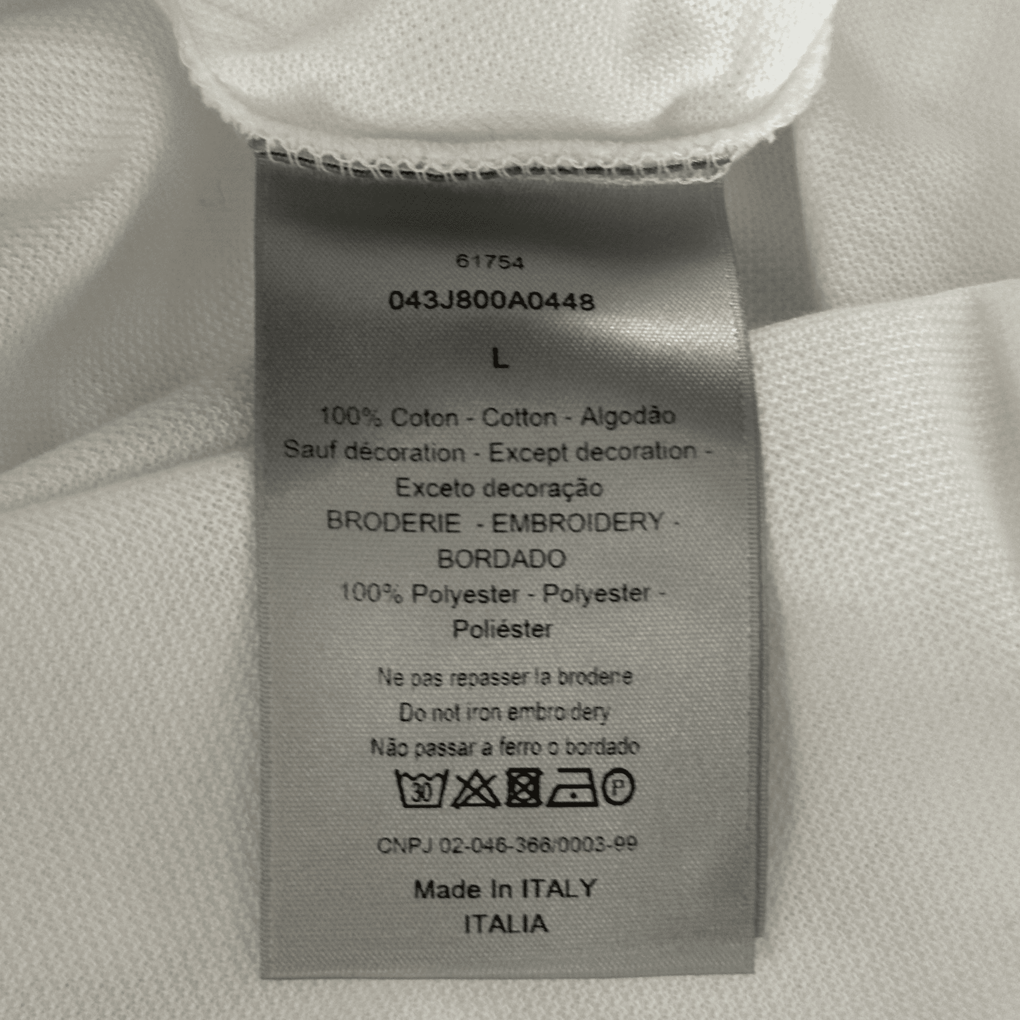 Dior Judy Blame White & Black Pin Embroidered Logo Polo T-Shirt - Morely TrendsDior Type here:)