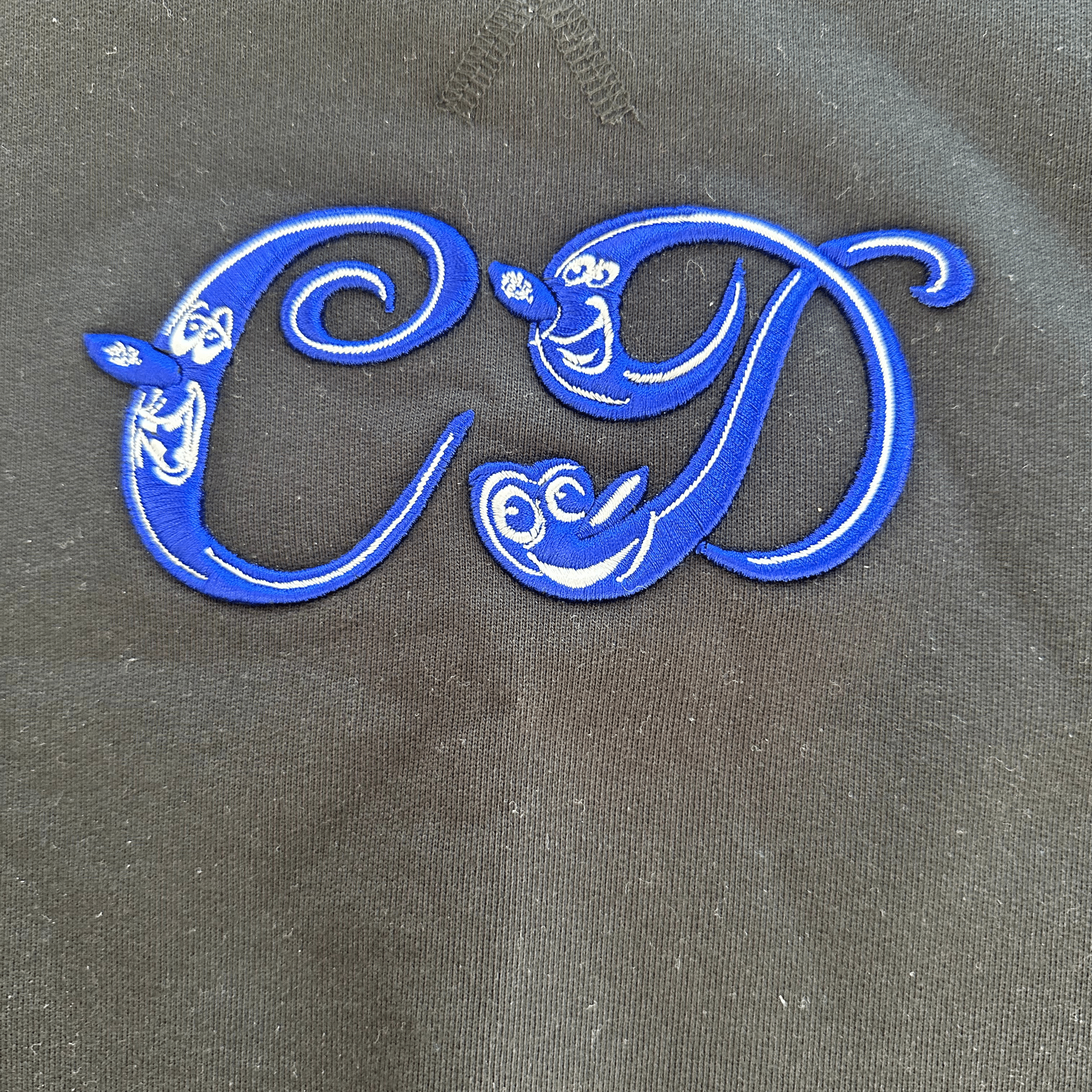 Dior Kenny Scharf Black & Blue Embroidered Logo Sweater - Morely TrendsDior Type here:)