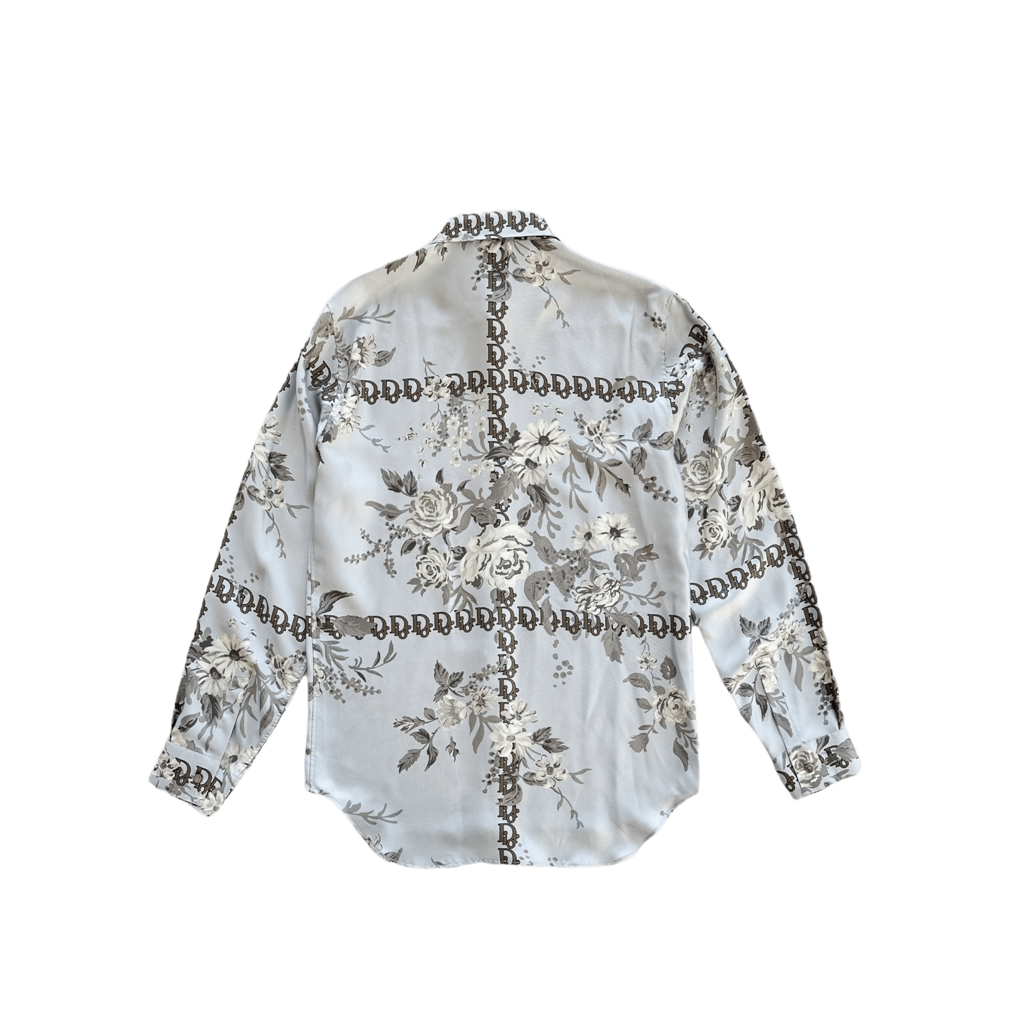 Dior Oblique Blue Floral Silk Button Up Shirt - Morely TrendsDior Type here:)