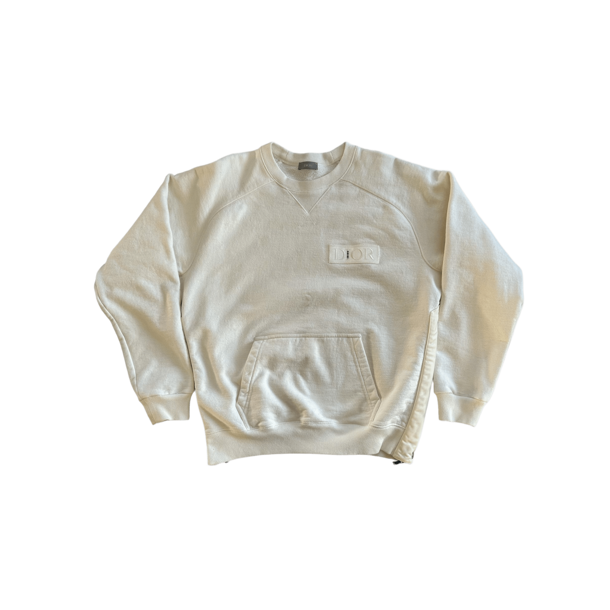 Dior Sacai White Embroidered Patch Sweater - Morely TrendsDior Type here:)