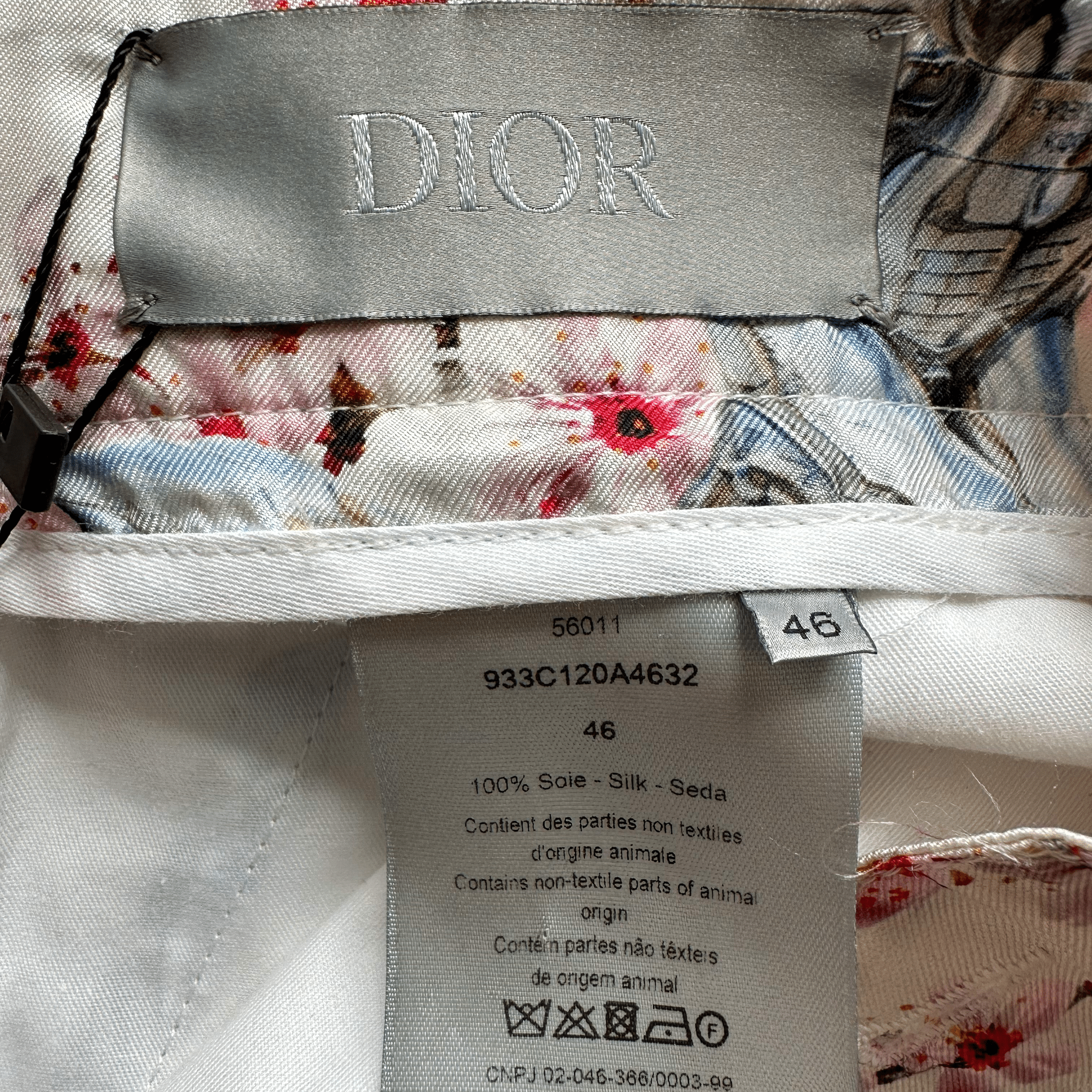 Dior Sorayama Cherry Blossom Spell Out Silk Shorts - Morely TrendsDior Type here:)