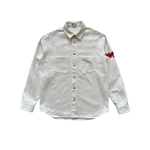 Dior Stussy Cream & Red Ox Logo Denim Button Up Shirt - Morely TrendsDior Type here:)