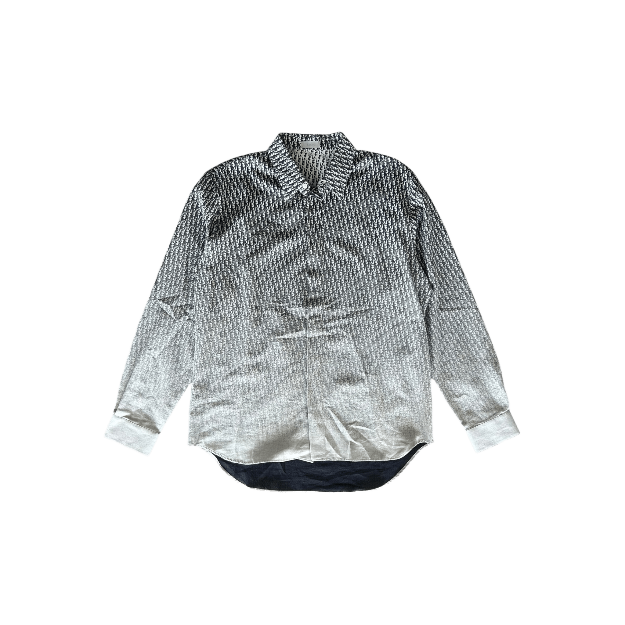 Dior White & Black Oblique Gradient Button Up Shirt - Morely TrendsDior Type here:)