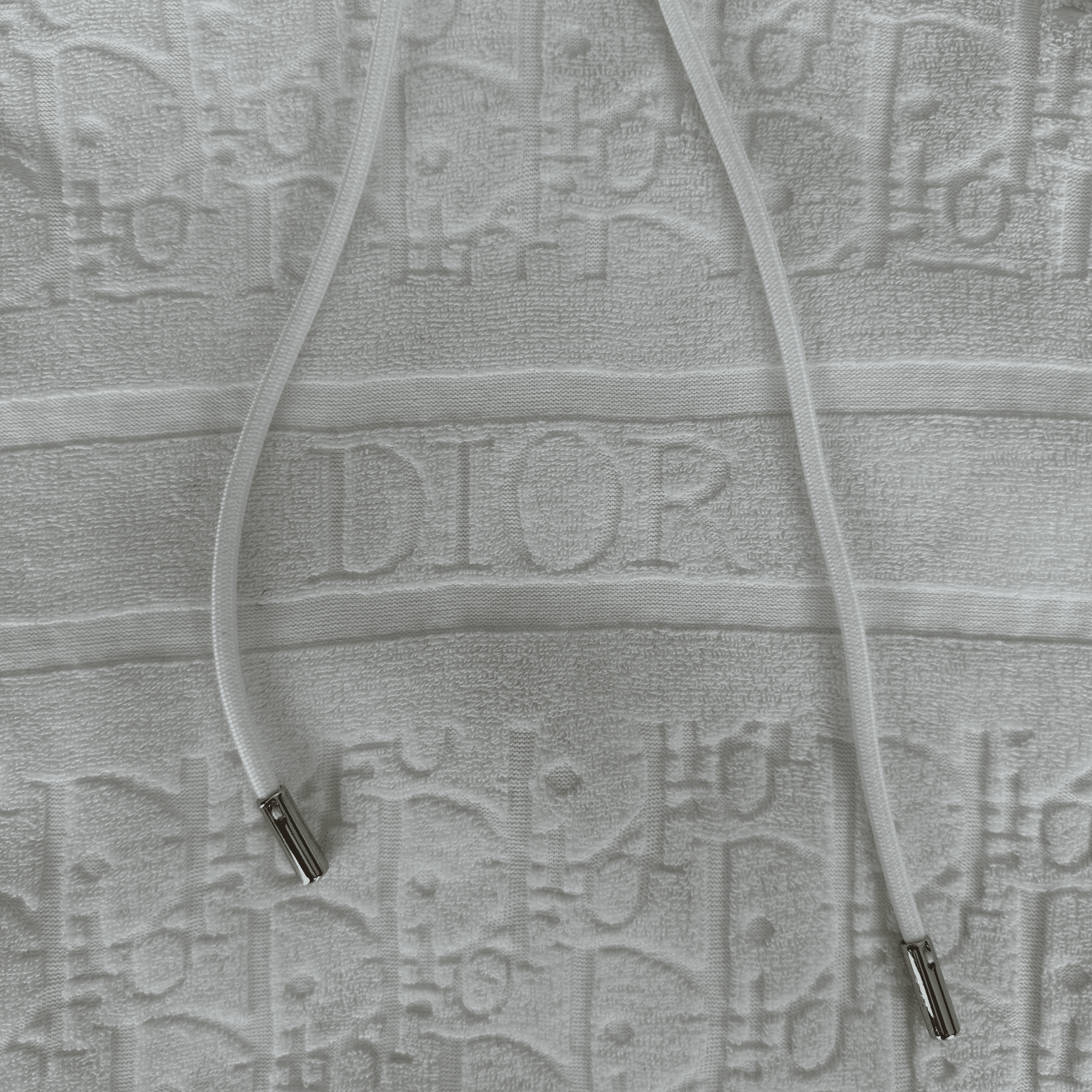 Dior White Oblique Towel Hoodie - Morely TrendsDior Type here:)