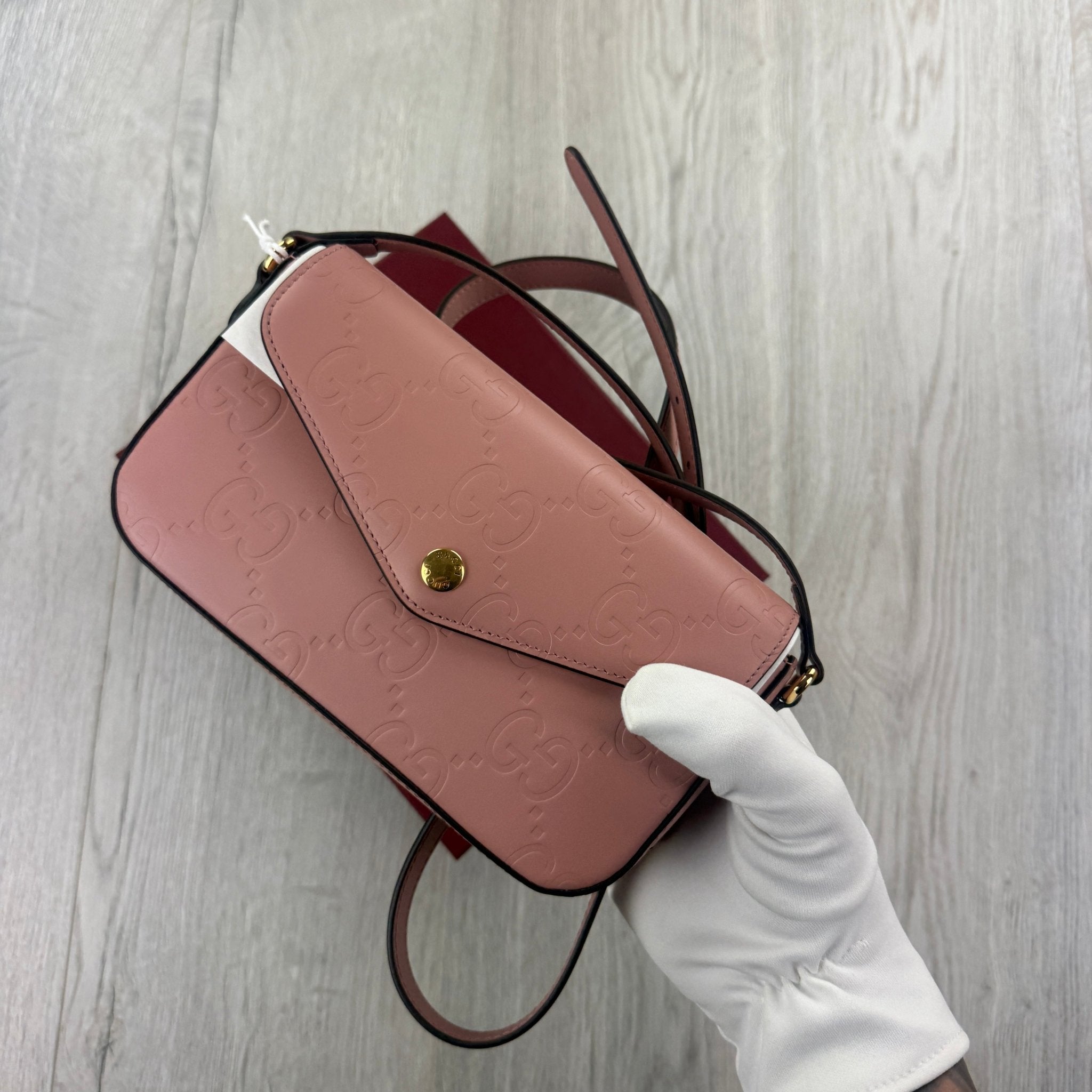 Gucci Women’s Pink GG Monogram Crossbody bag - Morely TrendsGucci Type here:)