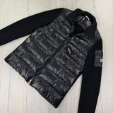 Moncler Men’s Black Zip-up Tricot Cardigan - Large