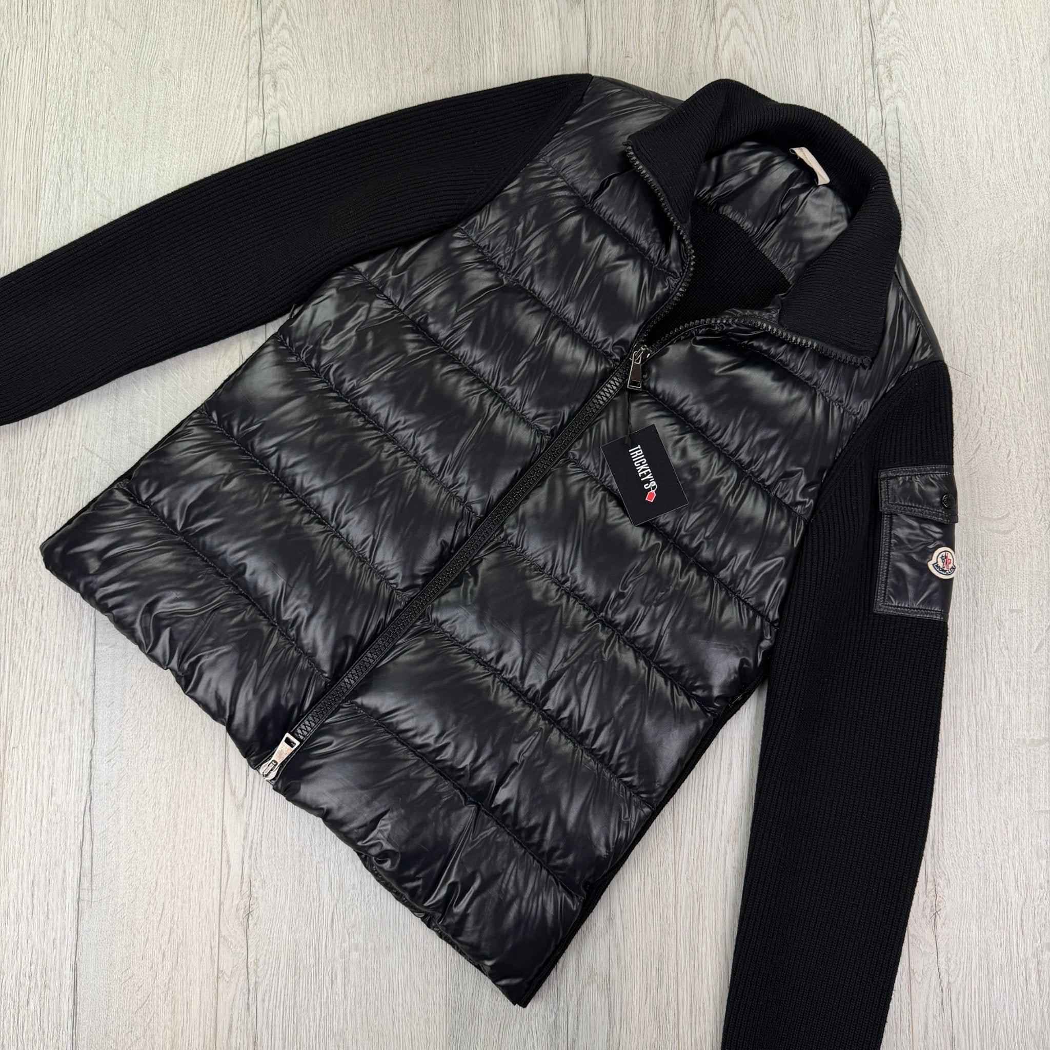 Moncler Men’s Black Zip-up Tricot Cardigan - Large - Morely TrendsMoncler Type here:)