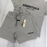 Essentials Men’s Dark Oat T-shirt & Short Set