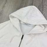 Givenchy Men’s White Zip Up Hoodie - Large