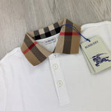 Burberry Men’s White Slim-Fit Checked Cotton-Piqué Polo Shirt