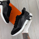 Hermes Men’s Black & White Bouncing Sneakers - 46 (Fit 11.5/12)
