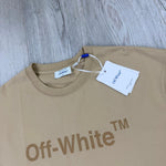 Off White Men’s Beige T-shirt - Medium - Morely TrendsOff white Type here:)