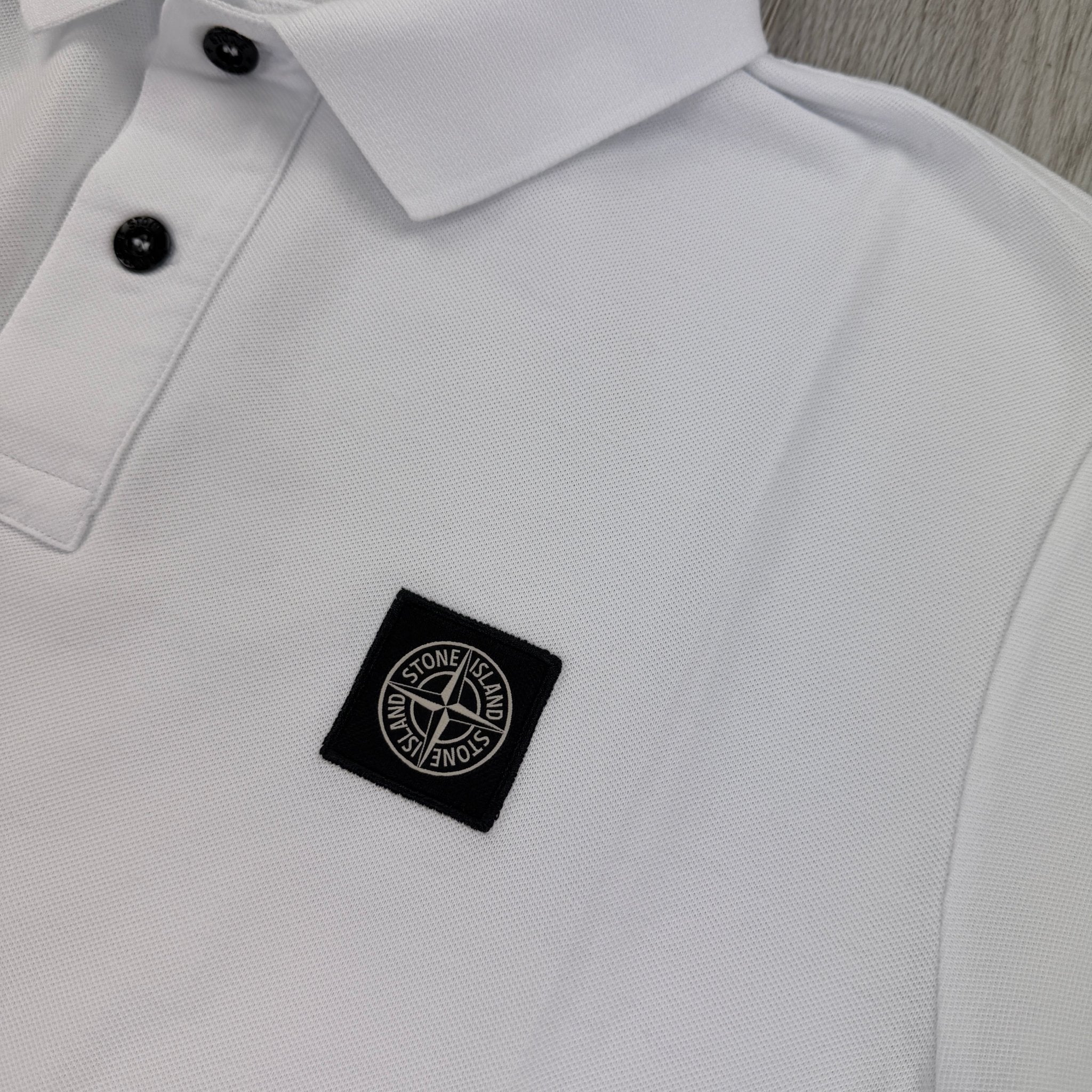 Stone Island Men’s White Short-sleeve Polo - Large - Morely TrendsStone Island Type here:)