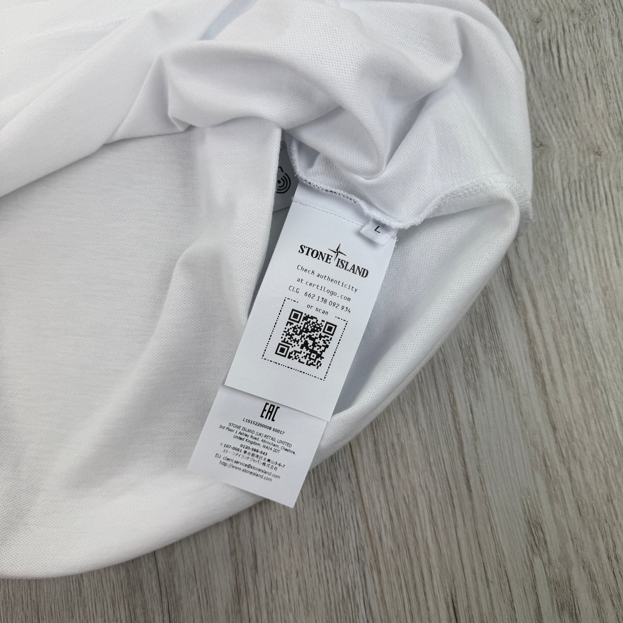 Stone Island Men’s White Short-sleeve Polo - Large - Morely TrendsStone Island Type here:)