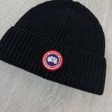 Canada Goose Men’s Black Beanie Small Badge