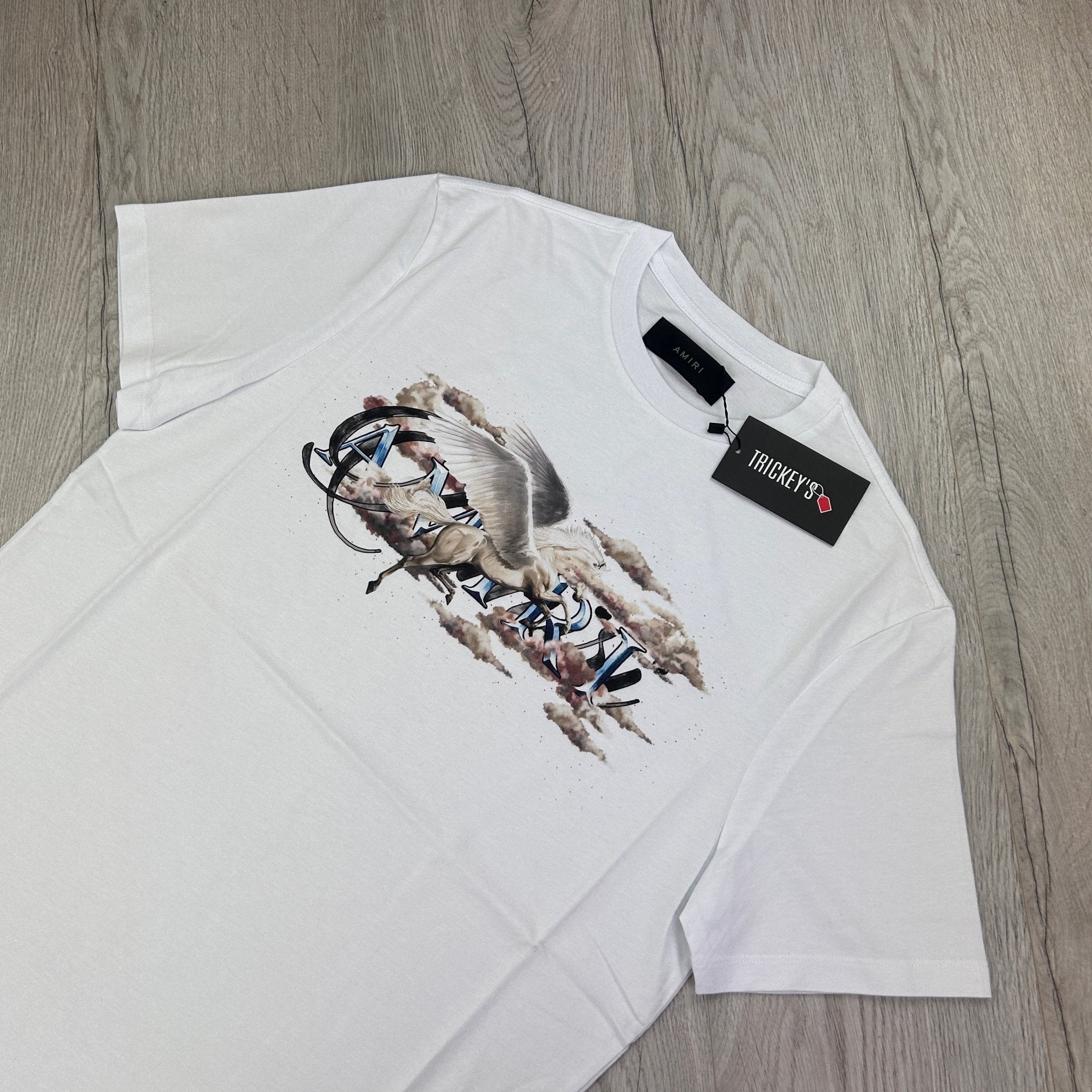 Amiri Men’s Pegasus White T-shirt - Morely TrendsAmiri Type here:)