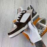 Louis Vuitton Men’s Moka Brown Monogram Flower Trainers - Uk 8 (Fit 8.5/9)