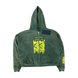 Enfants Riches Deprimes Green & Yellow Two Wars Within One Patchwork Thermal Zip Up Hoodie (Copy) - Morely TrendsEnfants Riches Deprimes Type here:)