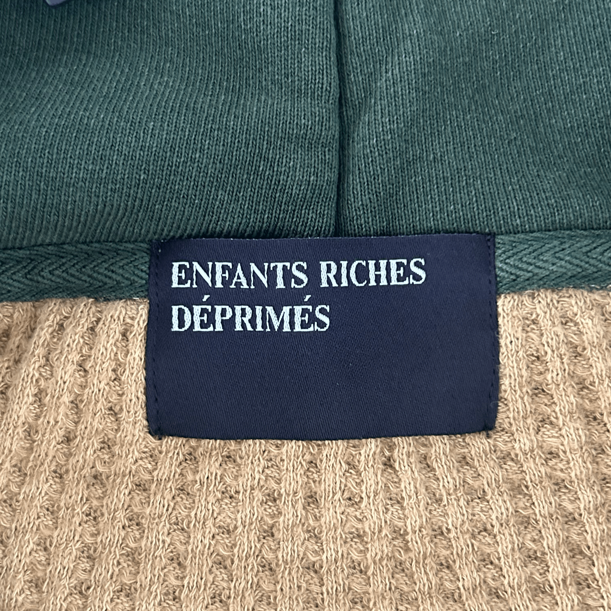Enfants Riches Deprimes Green & Yellow Two Wars Within One Patchwork Thermal Zip Up Hoodie (Copy) - Morely TrendsEnfants Riches Deprimes Type here:)