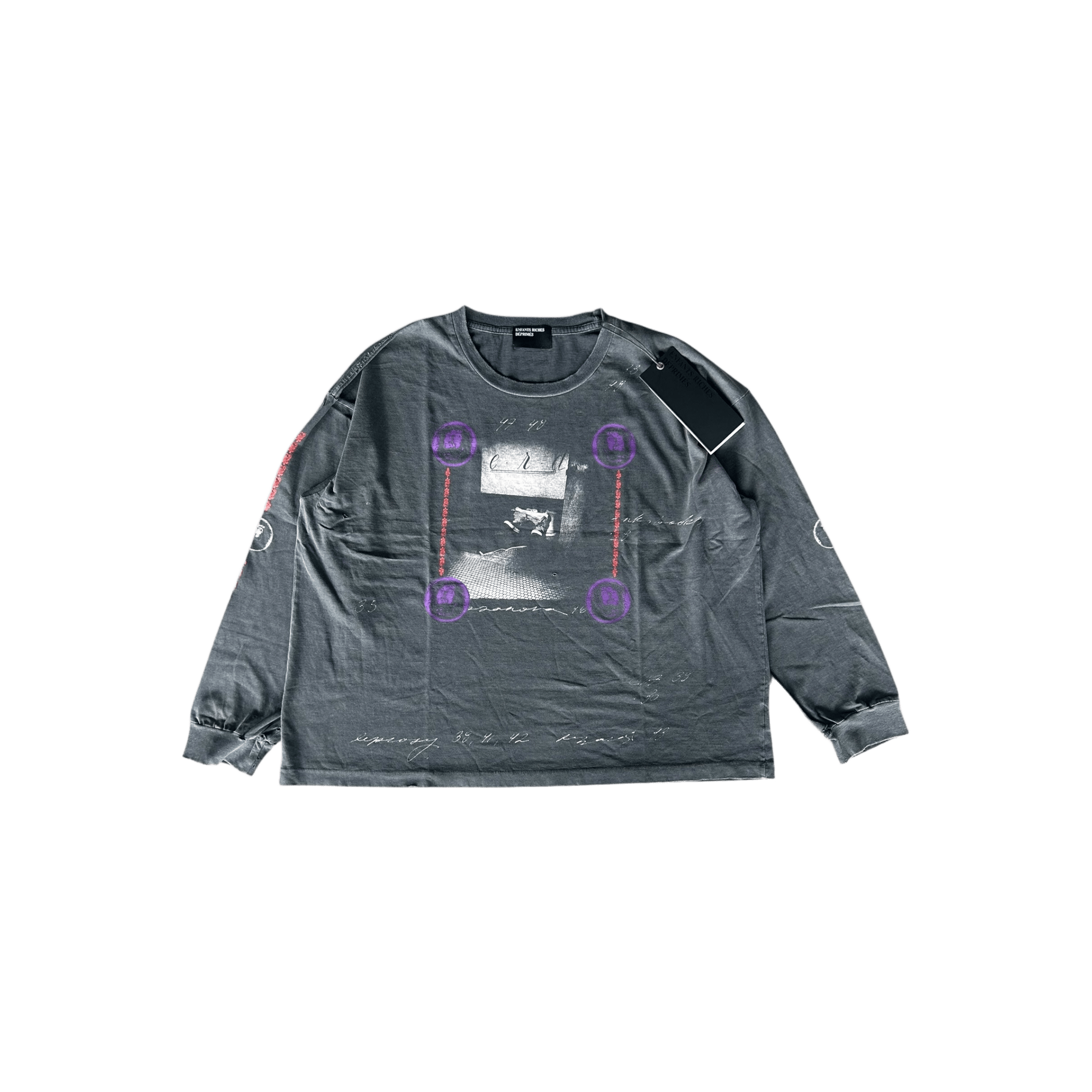 Enfants Riches Deprimes Vintage Black Bathroom Stall Graphic Longsleeve T-Shirt - Morely TrendsEnfants Riches Deprimes Type here:)