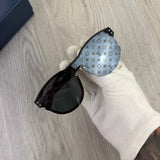 Louis Vuitton Men’s Black Waimea Monogram Rounded Sunglasses