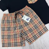 Burberry Men’s Black T-shirt & Shorts Set