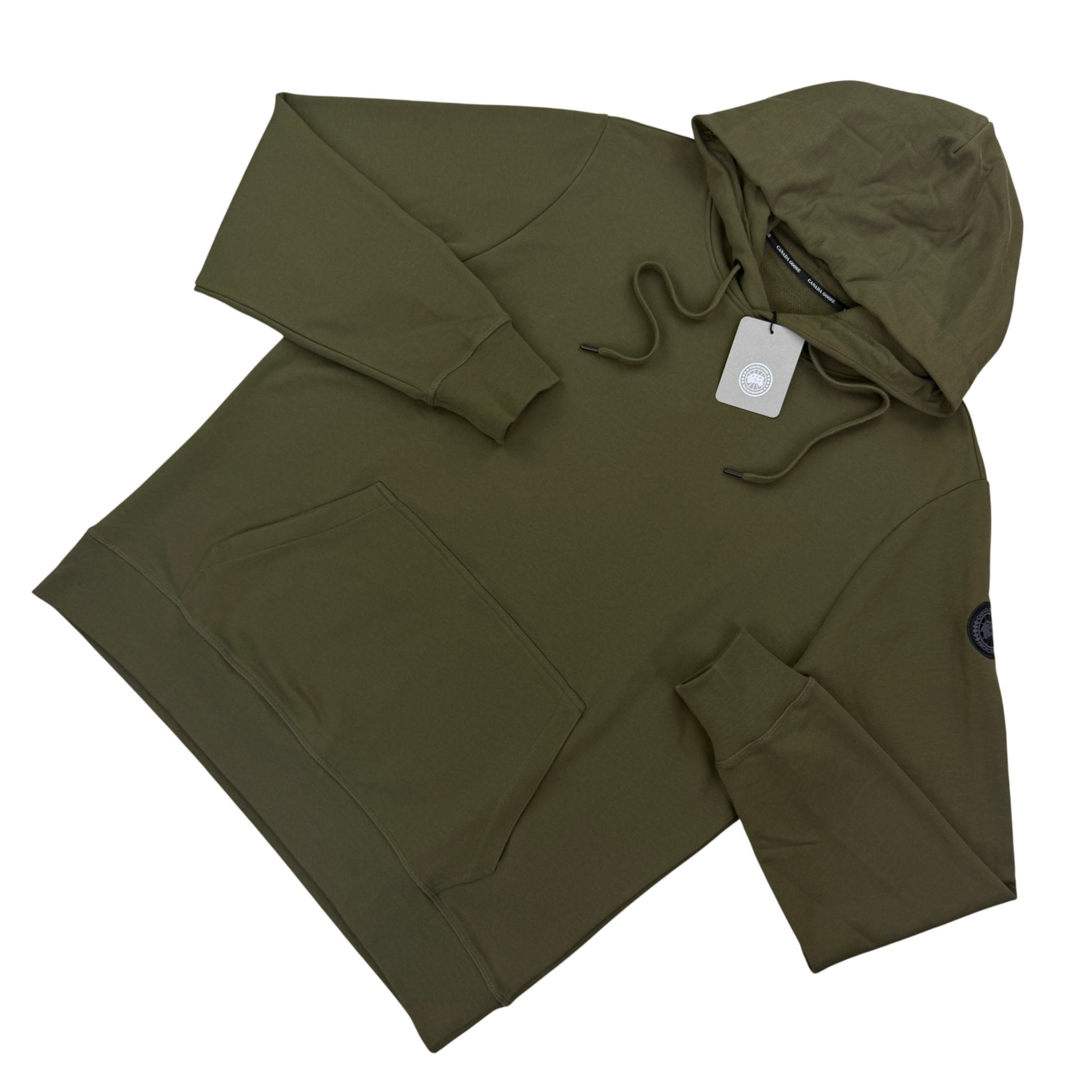 Canada Goose Men’s Black Badge Khaki Pullover Hoodie - XL - Morely TrendsCanada goose Type here:)