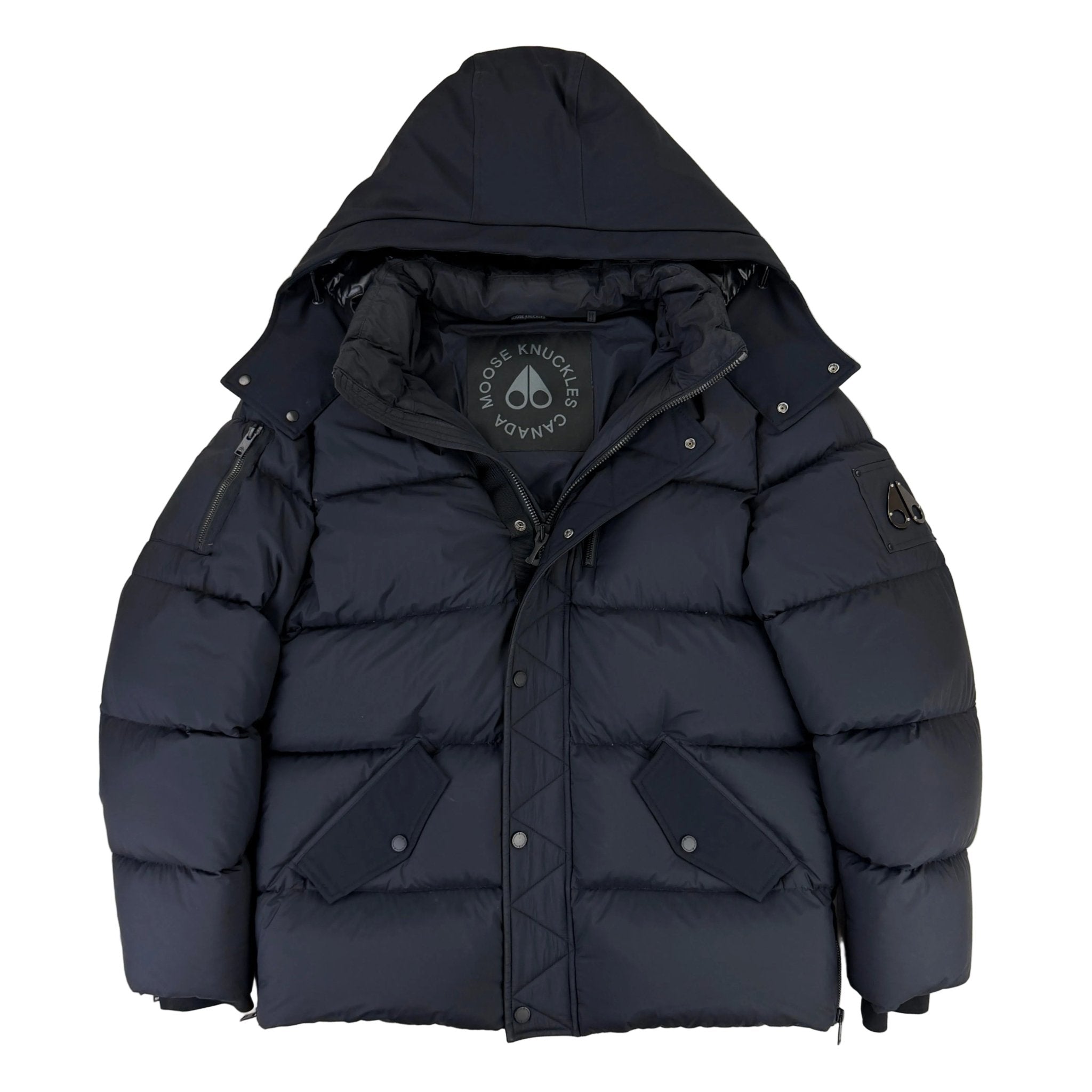 Moose Knuckles Men’s Black Down Jacket - Medium - Morely TrendsMoose Knuckle Type here:)
