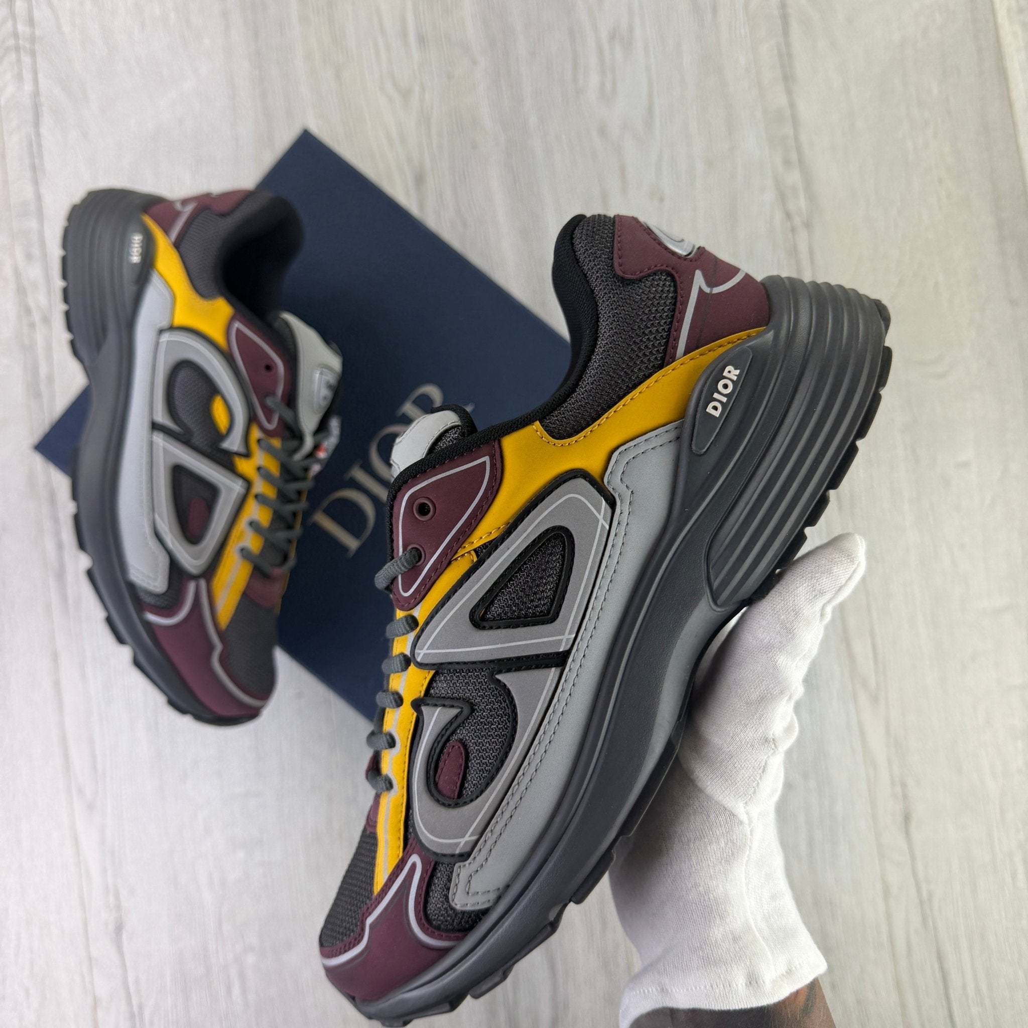 Dior B30 Men’s Burgundy / Yellow Trainers - 43 (Uk 9) - Morely TrendsDior Type here:)